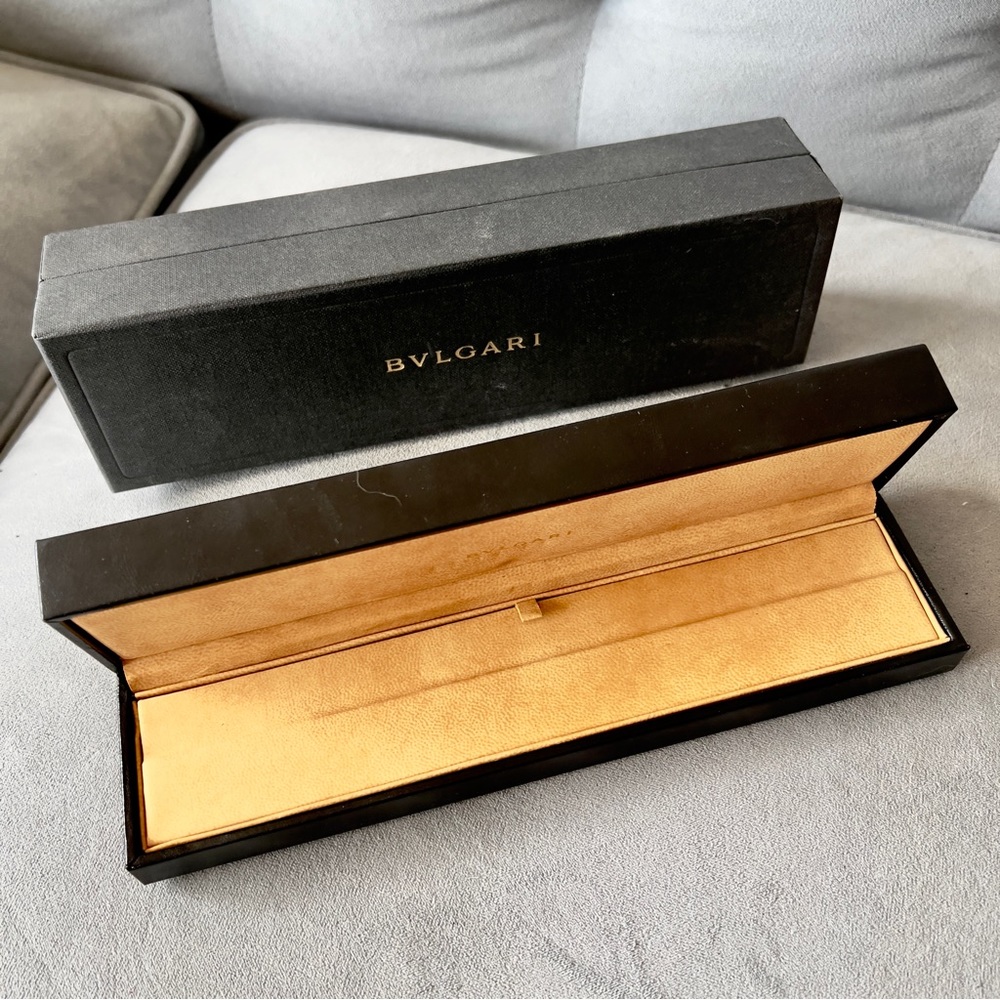 BULGARI Black Watch Bracelet Watch Box + Outer Box 9.90x2.80x2.10 inches